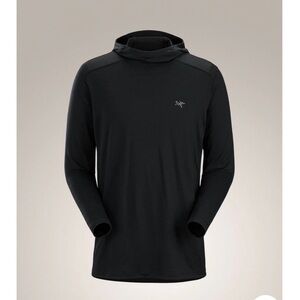 Arcteryx Ionia merino wool hoody base layer long sleeve arc’teryx black